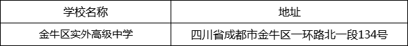 成都市金牛區(qū)實外高級中學(xué)地址在哪里？