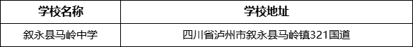 瀘州市敘永縣馬嶺中學(xué)學(xué)校地址在哪里？