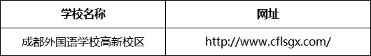 成都市成都外國(guó)語(yǔ)學(xué)校高新校區(qū)網(wǎng)址是什么？